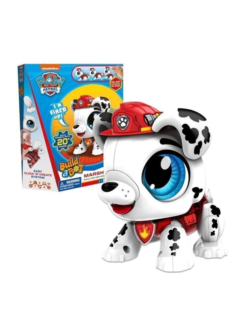 Nickelodeon Paw Patrol Marshall Build-a-Bot Robotic Pet Steam Toys Kids 3-10Y